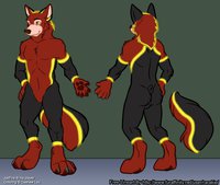 JakFire ref sheet by Rarakie, colored by me by CashewLou - wolf, male, lupine, markings, design, character, sheet, color, ref, colored, rarakie, reference, coloring, lou, flats, cashewlou, cashew, jakfire