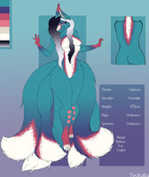 Reference sheet: Sejuani by Teckuilla - kitsune, female, mix, hybrid, canine, anthro, furry, beautiful, lady