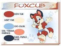 Foxcub simple character sheet by foxcub - fox, male, diapers