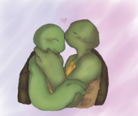 Chuuu by MadyShell - kissing, turtlecest, lovers, yaoi, kissy, raphxleo