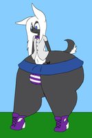 Nick Sairenji by TheAmariaShadow - school uniform, male, canine, feminine, girly, crossdressing, bulge, girlyboi, wide hips, huge butt, hyper ass, alaskan husky