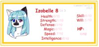 Stat Card: Izobelle by CamomileT - cub, girl, cat, feline, female, magic, loli