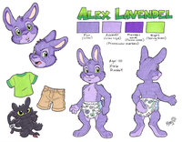 Ref Sheet by Marci by Alexlavendel - diaper, cub, bunny, male, rabbit, innocent, clean, refsheet, kidfur, asexual, agender