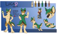 Luca Ref by xK2x - female, reference sheet, coyote, reference