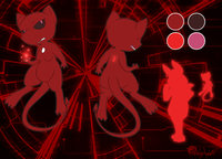 .:Pokesona:. Cherry the BloodMew by RedImpLight - female, hybrid, pokemon, mew, sableye, pokesona