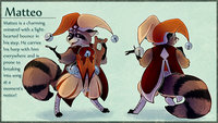 Matteo the Bard by toyapup - raccoon, male, coon, bells, fool, jester, jingle bells