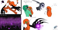 Vixen Ref and Doodles by Artmonkey27 - female, vixen, dragonmare, robot monkey