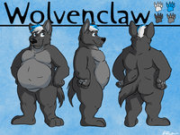 Reference Sheet - Wolvenclaw by Kirron - wolf, male, fat, character, sheet, reference