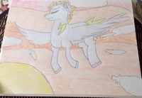 Lightning Whiz Flying by BubbleBlitz45 - stallion, flying, original character, my little pony friendship is magic, male solo, pegasus pony, vazquezg19