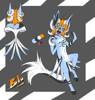 Blu by Kaioku - cute, male, thing, orange, blue, sub, weird, horns, awkward, blu