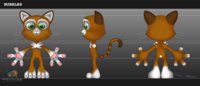 Bubbles Turnaround by MagicMouflon - cat, male, character sheet, turnaround