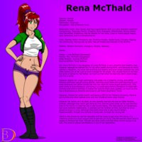 Rena McThald by TITANOSAUR - cute, girl, woman, female, shorts, adorable, human, redhead