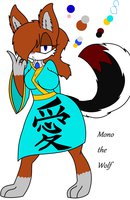 Mono the Wolf by FrozenFangs - female, wolf, ref, japanese, kimono, frozenfangs, mono the wolf