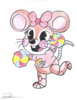 .:FNAF:.Tiny Mouse Animatronic by BlackSista69 - female, mouse, animatronic, five nights at freddy's, fnaf