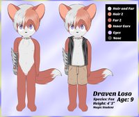 Draven Loso ref-clean by DravenLoso - fox, boy, shota, male, red fox, gauntlet