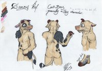 Sammy Softbell by MadHatterSan - male, cow