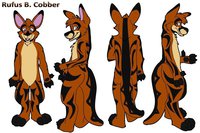 Rufus B. Cobber clean reference sheet by RufusBCobber - red, male, gay, blue, eyes, feral, kangaroo, tribal, clean, roo, markings, marsupial, tattoos, solo, fursuit, reference, mammal, pouch, anatomically, correct, rufus b. cobber, macropus rufus, koara