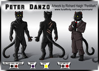 Comm: Peter Character Sheet by PenMark - cat, male, commission, reference sheet, panther, tail, character sheet, black, commissions, tall, scars, business suit, character design, penmark, welof, penmarkfurry, richardhaigh, richardah, richard haigh, peter danzo