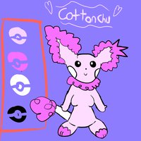 Cottonchu by Chocochu - cute, female, pokemon, pichu, cotton candy, cottonchu