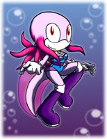 alexi axolotl by AzureDagger - female, axolotl, salamander, sonic fan character, mexican salamander