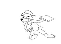 Pizza Bandit by FabioRosendo - dog, male, animation, pizza, thief, bandit