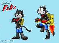 Radical Felix by FabioRosendo - cat, male, the, felix, radical, felix the cat