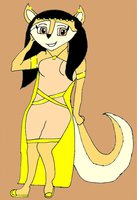 Cleotana Husky by SnowyJeleciaHusky - female, husky, thief, queen, sly cooper, egyptian mau, ancient one, ancient egypt, snowy husky, cleotana