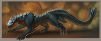 Gunmetal by DjijeyHellfire - dragon, male, lizard, aquatic, unknown species, mixed species, bone armor, enara, skull and spine armor