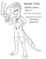 Apprentice Profile: Neveah by LoneWolf23k - magic, reptile, transgender, shapeshifter, iguana