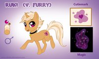 Ruki V. Furry Pony by RukiFox - male, pony, mlp, unciorn