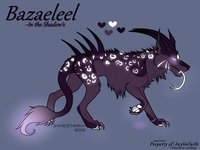 Bazaeleel the tamed protector of Faith. by AeylinFaith - male, demon, shadow, m, teleportation, shadowwalk, teleporter, demon wolf, shadowshifter