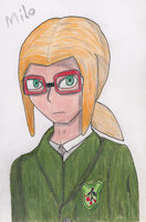 An Open Relam: Milo by Aquazero - school uniform, male, glasses, human, character, an open relam