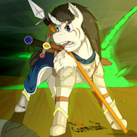 Dr.Piercing St. Lance by FuneralDirge - sword, male, spear, general, armor, unicorn, conquest, thracian, cool guys don't look at explosions, badass old guy