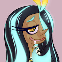 Splatoon OC: Harriet by colormute - female, long hair, glowing, tan, oc, fan character, female/solo, nudibranch, multicolored hair, sea slug, splatoon
