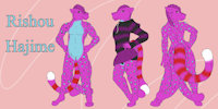Rishou Reference by RishouH - dragon, feline, male, crossdressing, leopard, hoodie, cragon