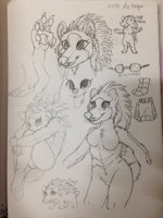 Meet Vinpe the Hedgie X3 by VoNN3s - female, fursona, reference, refsheet, fursonal, hedgog