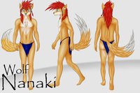 Wolf Nanaki Reference Sheet by Meraze by WolfNanaki - wolf, male, red wolf, wolf nanaki