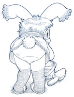 （Doodle) Pantyshot by Sanae - cub, bunny, female, panties, rabbit, panty, pantyshot, ttk, cony