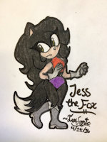 Jess the Hedgefox by TuxSonic - cute, fanart, female, hybrid, sexy, fun, sweet, lovely, character, sonic, fan, fancharacter, fc, friendly, hedgefox, crossover, hedgehog/fox, tuxsonic