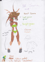 Jesme/Jezme by DDDAfterDark - panties, underwear, character sheet, character, sheet, coloured, traditional, pen, jackalope, felt, ambiguous gender