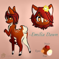 Emilia Dawn (Aquarius) by AeylinFaith - cute, cub, female, kawaii, herm, deer, taur, angel, fawn, angelic, valkyrie, f, h, deertaur, deer taur