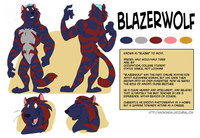 Blazerwolf 2009 by AmonOmega - feline, wolf, male, hybrid, tiger, canine, character sheet, character, reference
