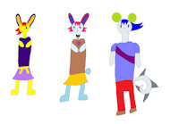 my adult ocs  by edrickravewott - females, male, bunny girls