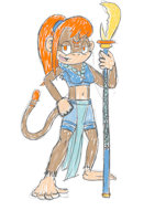 baozhai by supernovacomet - female, sonic, monkey, fan character