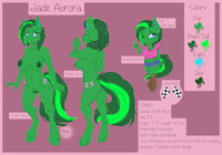 Jade Aurora Character Sheet - By Firefly8083 by JadeA - female, reference sheet, horse, equine, pony, my little pony, earth pony