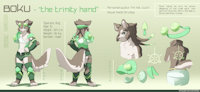 Boku - the trinity hand by Anhes - dog, male, character sheet, armor, anhes