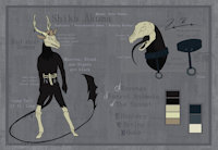 Shika Akuma Ref by SteamRunner - demon, red deer, nonbinary