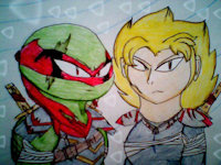 Jason and Marc  by skyrimgamer17 - anime, human, turtle, tmnt, best friends, male/male, teenage mutant ninja turtles, tmnt 2012, tmnt2012, tmnt2k12, tmnt oc, skyrimgamer17, teenage mutant ninja turtles oc, marc the ninja turtle, tmnt fc