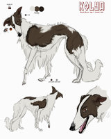 Kolya Reference by LostWolfSpirit - dog, red, comic, male, canine, feral, model, character, sheet, scare, russian, reference, quad, quadruped, borzoi, headshot, arachnid, wolfhound, russian wolfhound, red scare, lostwolfspirit, minnowfish, kolya