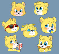 Milo (Expression Sheet) by MalyMilo - babyfur, bear, fluffy, angry, expressions, vanilla, cubfur, male/male, tato, malymilo